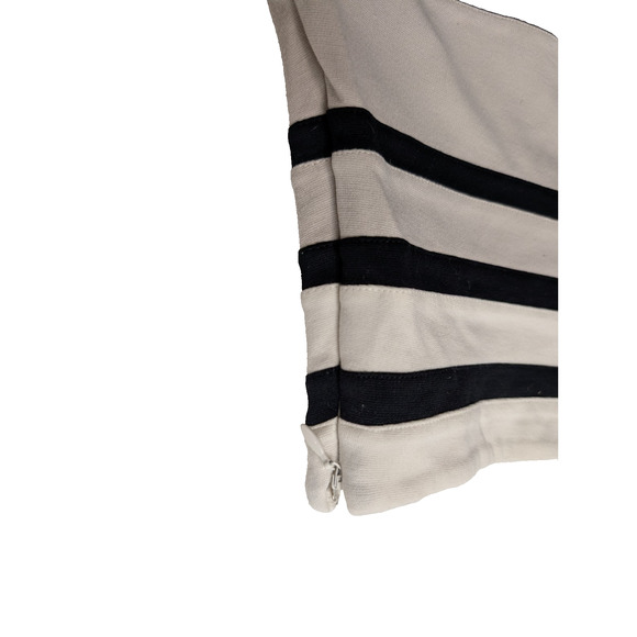 Express Bandage Mini Skirt - Sz 00 - Work to Happy Hour Black/Ivory/Grey Striped - Picture 6 of 6